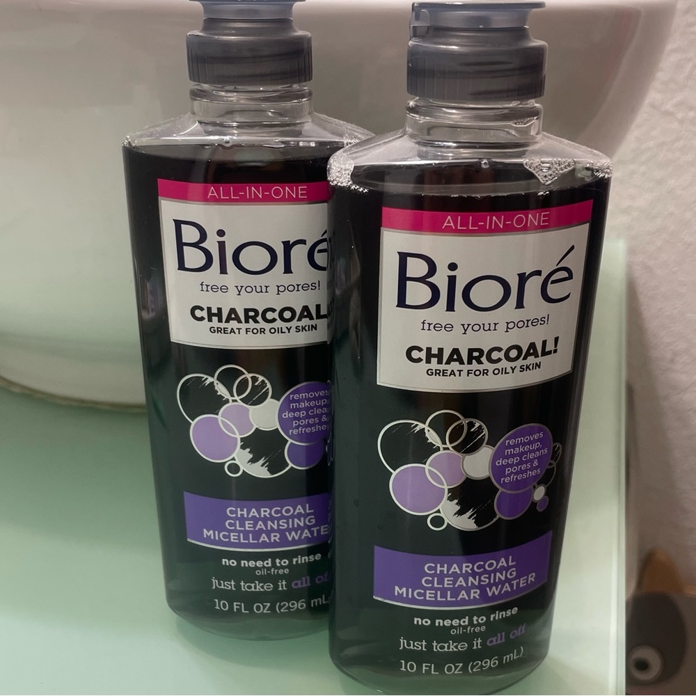 Biore charcoal cleansing micellar water set of 2